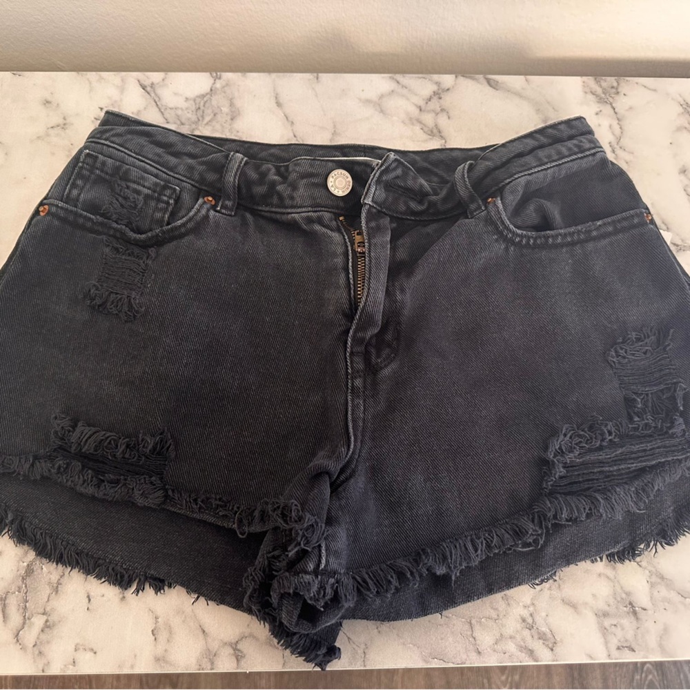 Condition navy blue distressed PacSun jeans shorts
